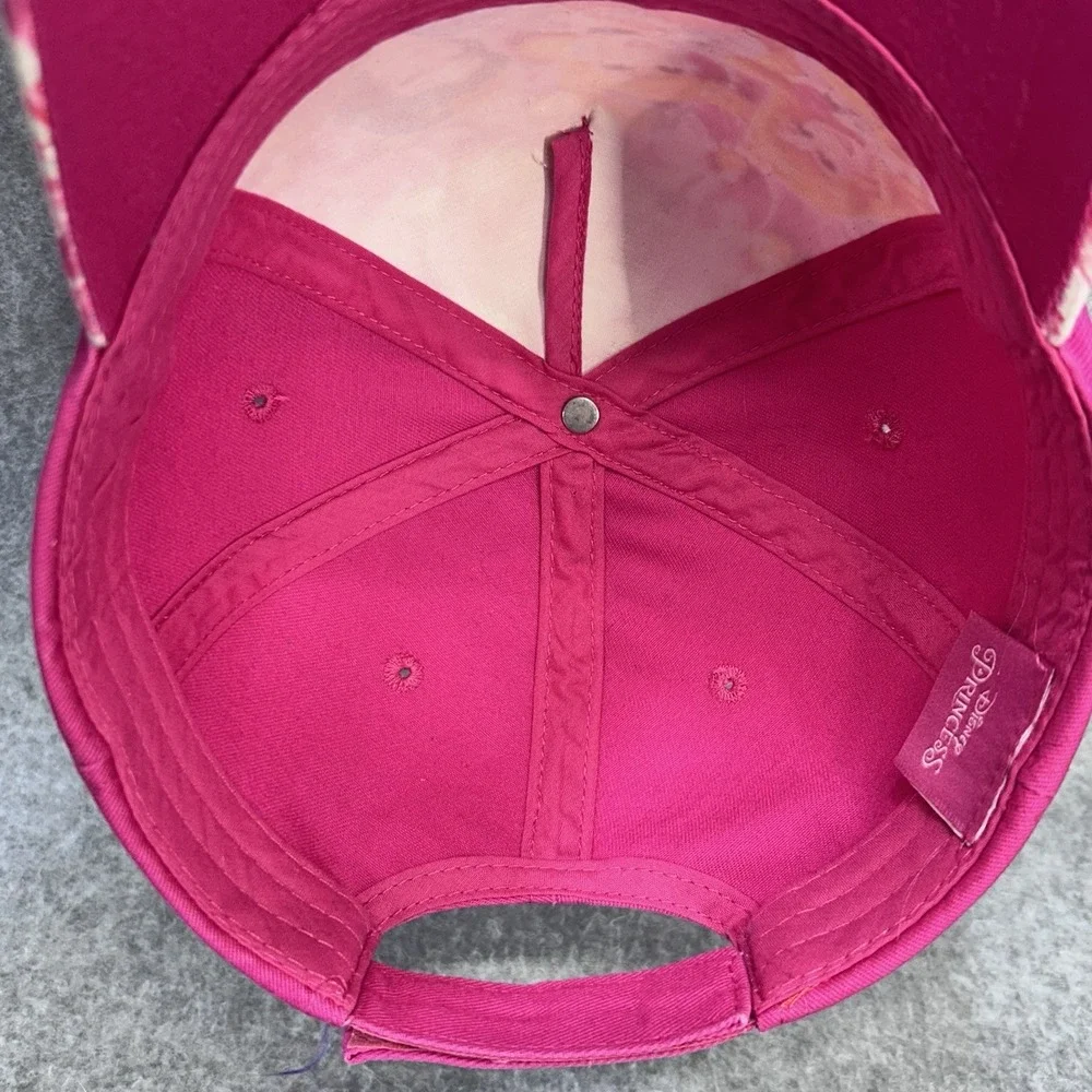 Disney Princess Pink Girls Baseball Cap Adjustable Ariel Rapunzel Cinderella